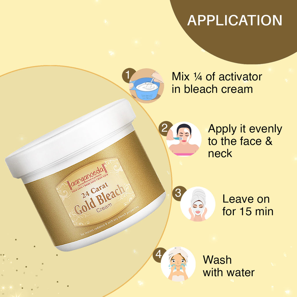 24 Carat Gold Bleach Cream For Instant Glow-43 gm
