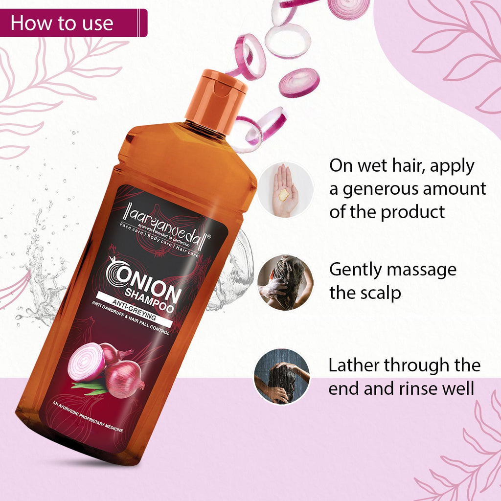 Onion Shampoo For Anti -Greying, Anti-Dandruff & Hair Fall Control- 100ml