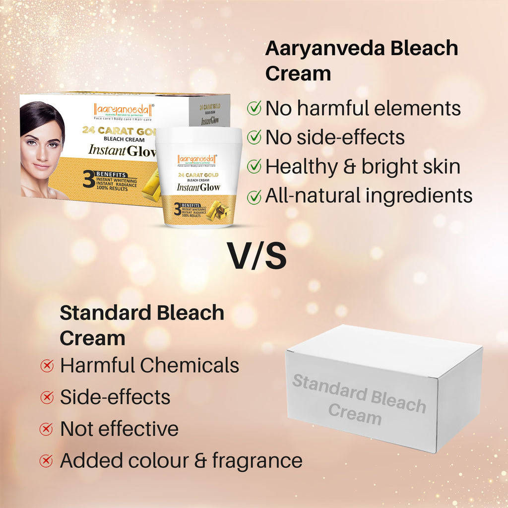 24 Carat Gold Bleach Cream For Instant Glow- 250gm