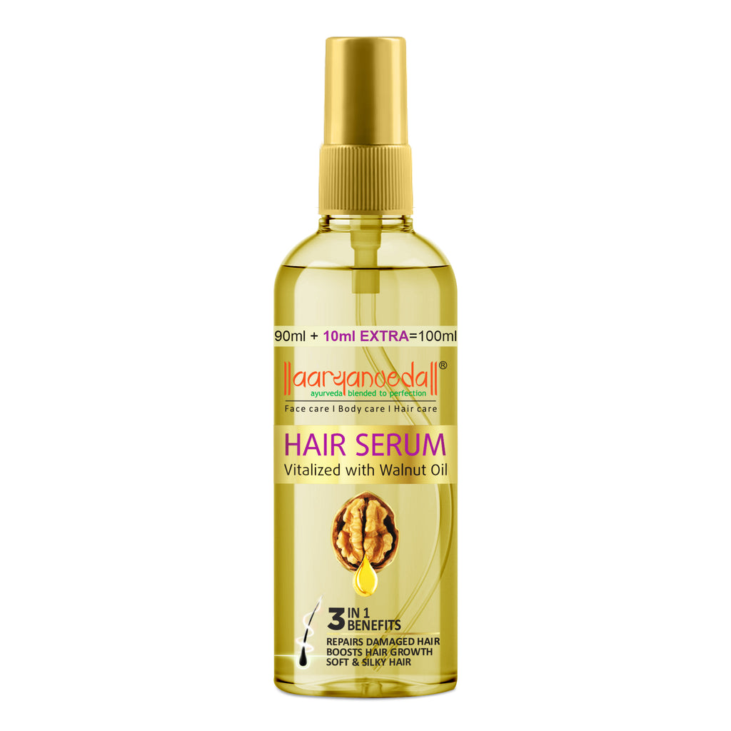 Hair Serum Vitalized with Walnut Oil - 90 ml+10 ml Extra (Pack of 2 )