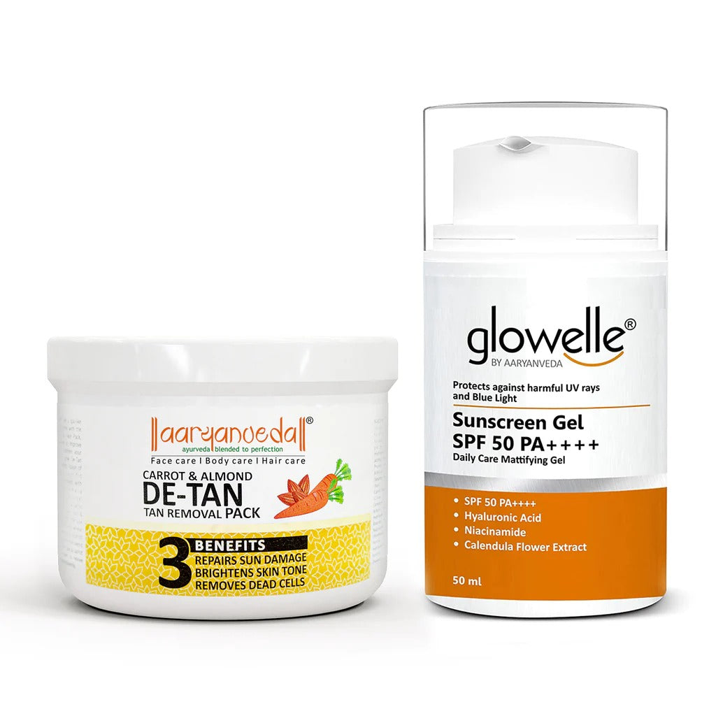 Ban The Tan Combo - Sunscreen Gel Spf 50 Pa++++ And   D-Tan Tan Removal  Pack